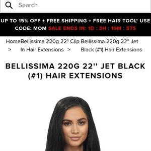 Bellami weft 10 clip in extensions Remy black very thick I'm blonde now.